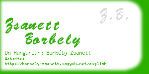 zsanett borbely business card